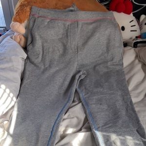 Gray SweatPants With Colored Seems S